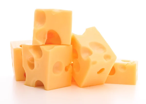 新鲜的奶酪多维数据集 — 图库照片