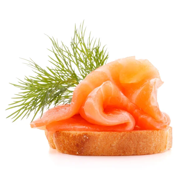 Sandwich mit Lachs und Dill — Stockfoto