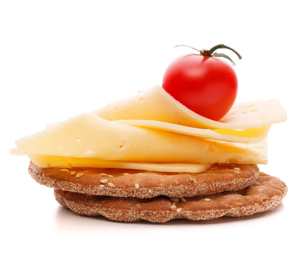 Sanduíche de queijo com tomate — Fotografia de Stock