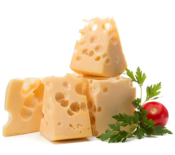 Blocos de queijo com tomate — Fotografia de Stock