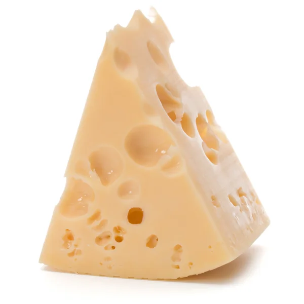 Cheese block on white — Stock Photo, Image