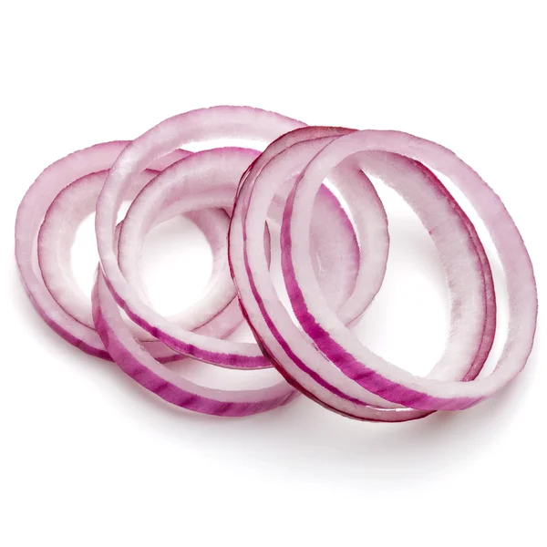 Red onion rings — Stock Photo, Image