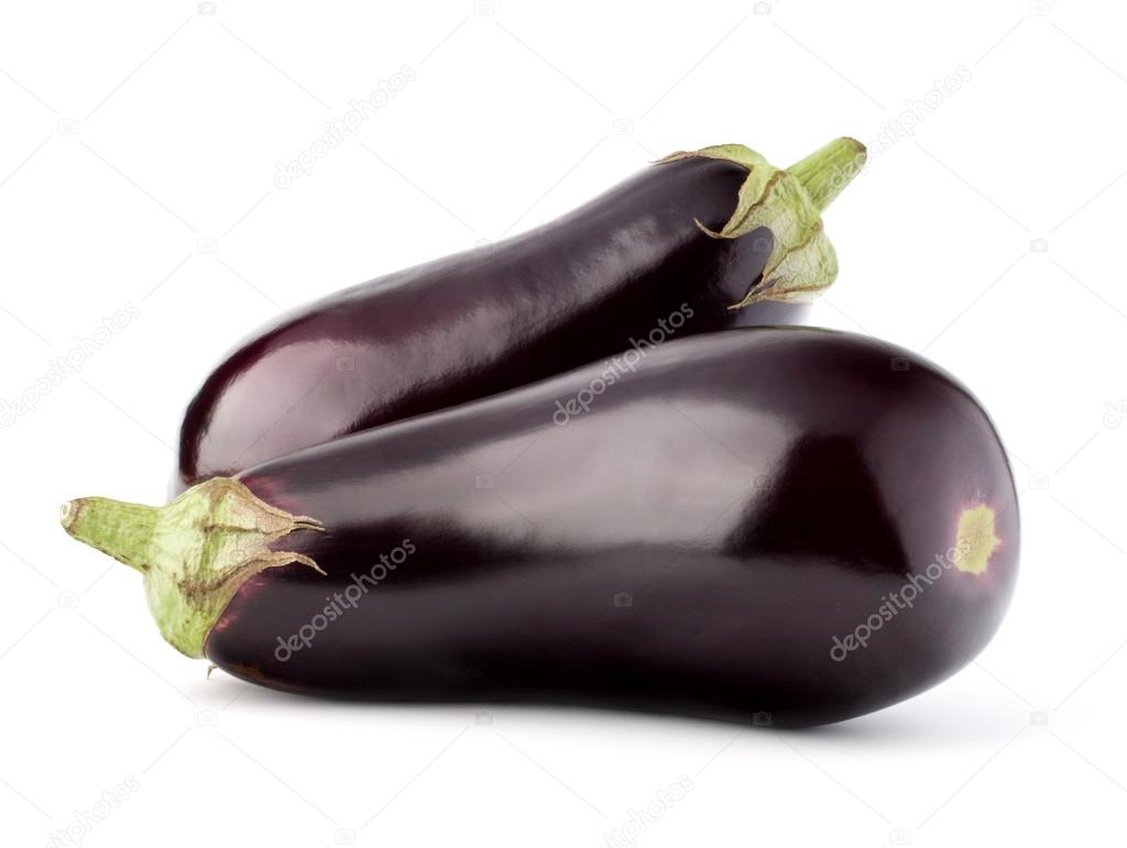 fresh ripe eggplants