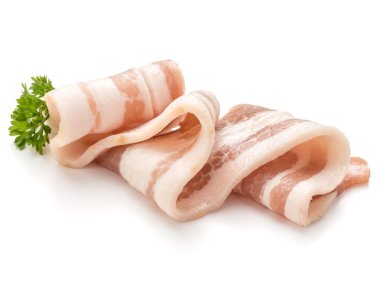  dilimlenmiş domuz pastırması ve maydanoz