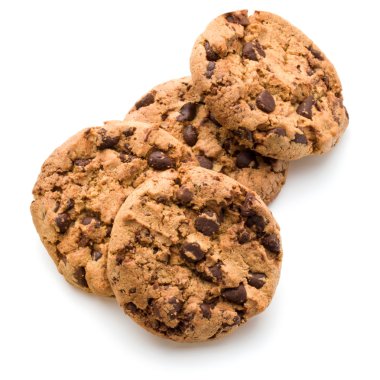 Çikolata parçacıklı kurabiye.