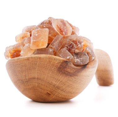 Kahverengi şeker ahşap kase 