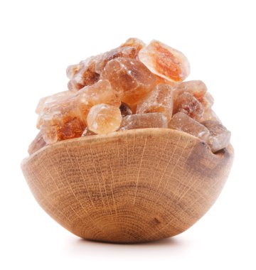 Kahverengi şeker ahşap kase 