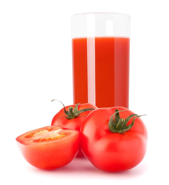 Tomato juice in glass — Stock Photo, Image