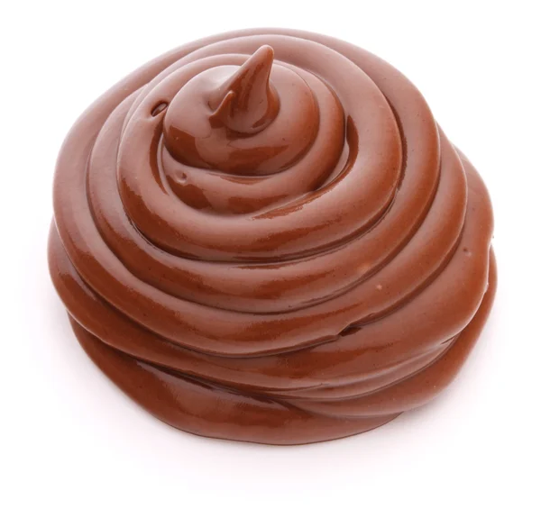Čokoládový krém spirála — Stock fotografie