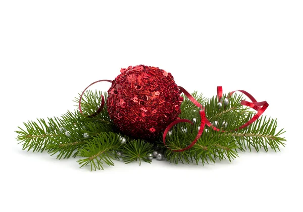 Christmas decorations on white — Stock Photo, Image