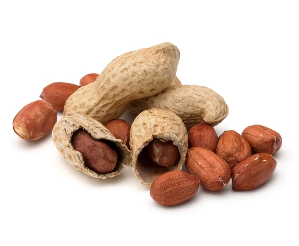 Opened and whole peanuts — Stock Photo, Image