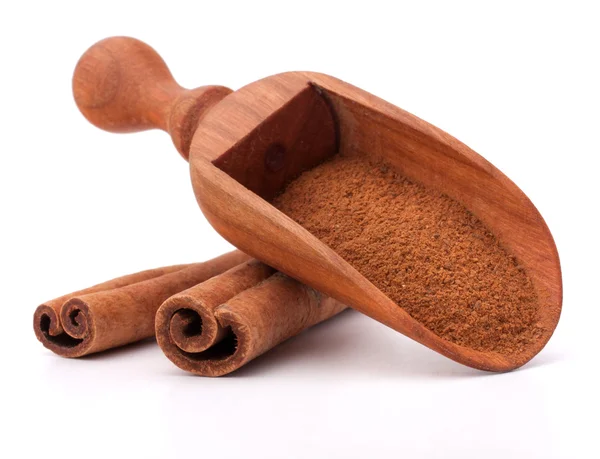 Cinnamon spice in scoop — Stock Photo, Image
