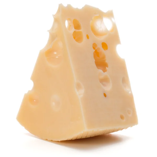 Sýr blok na bílém — Stock fotografie