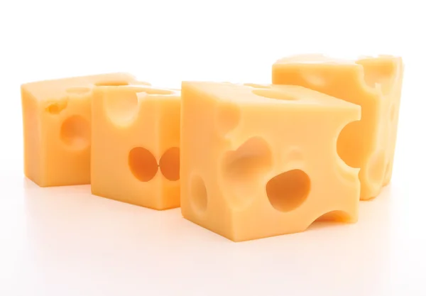 Four cheese blocks — Stock Photo, Image