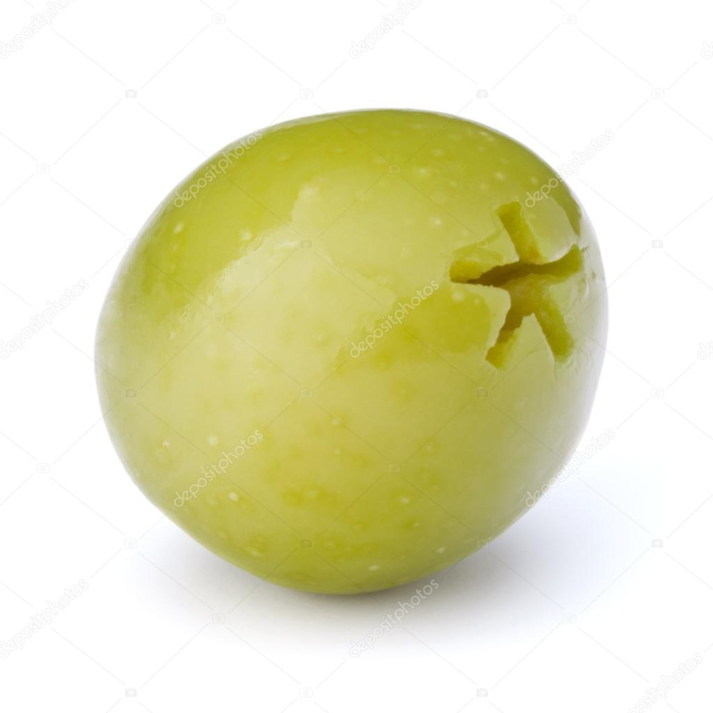 Une olive verte image libre de droit par natika © 123242392