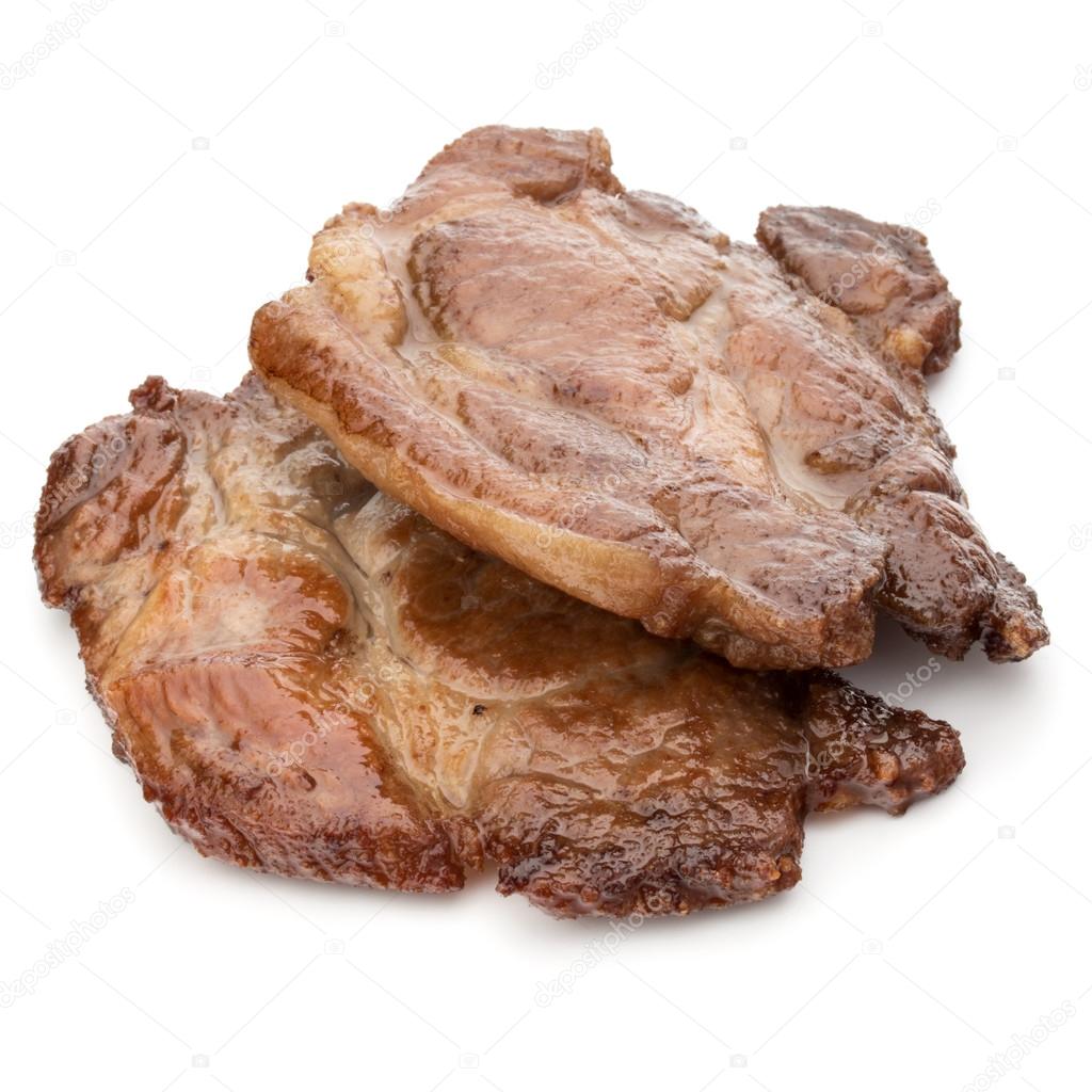 fried pork meat 