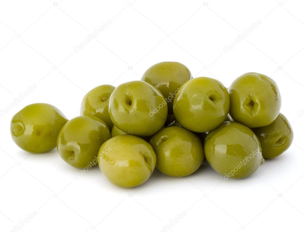 pile of green olives