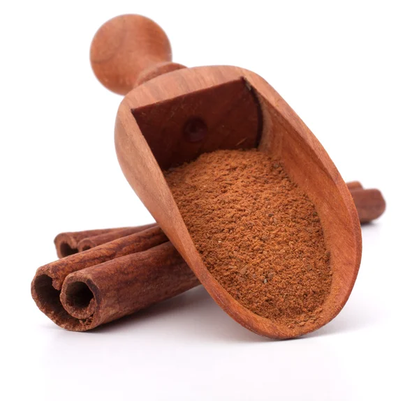 Cinnamon spice in scoop — Stock Photo, Image