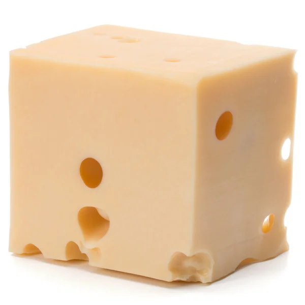 Bloc de brânză pe alb — Fotografie, imagine de stoc