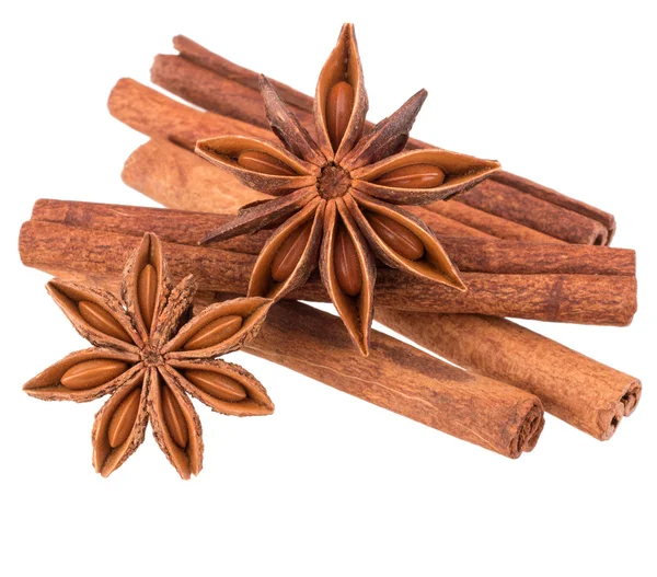 Cinnamon and star anise — Stock Photo, Image