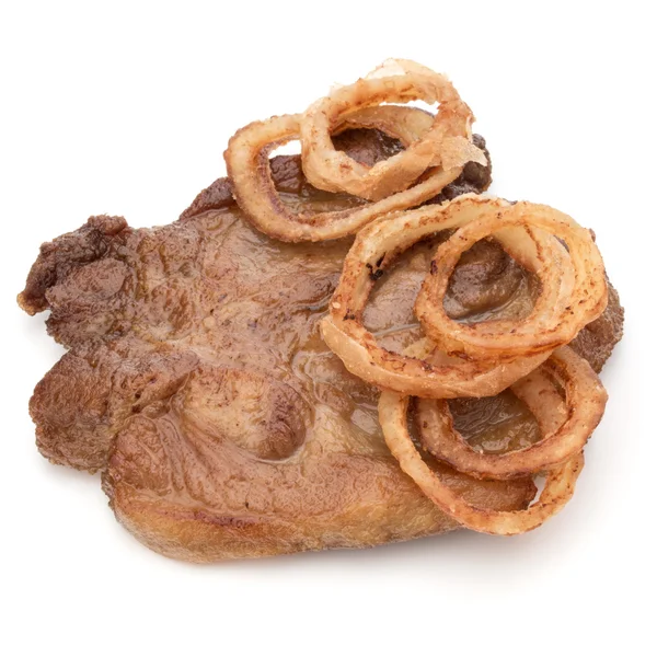 Carne di maiale fritta con cipolla — Foto Stock