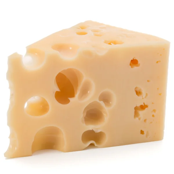 Sýr blok na bílém — Stock fotografie
