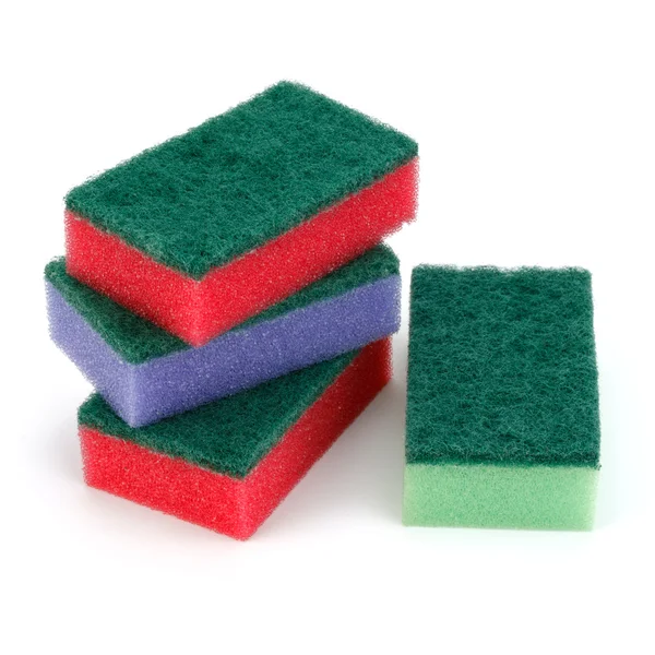 Stacked colorful sponges — Stock Photo, Image