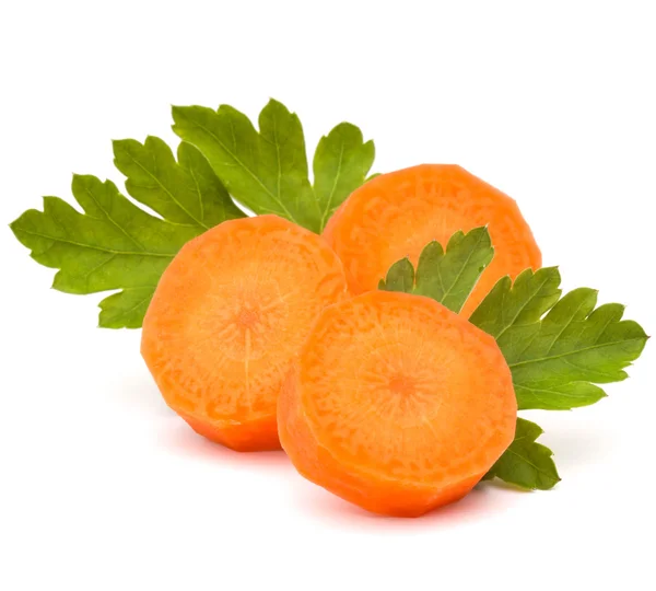 Carrot slices and parsley — Stock Photo, Image