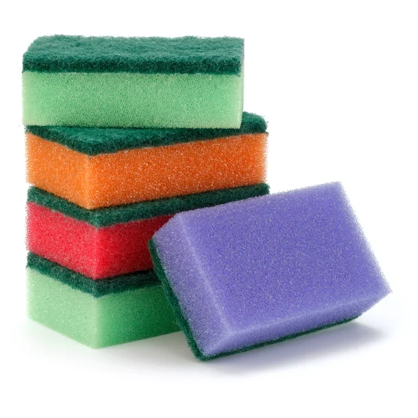 Esponjas coloridas apiladas — Foto de Stock