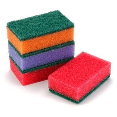 Yığılmış renkli süngerler 