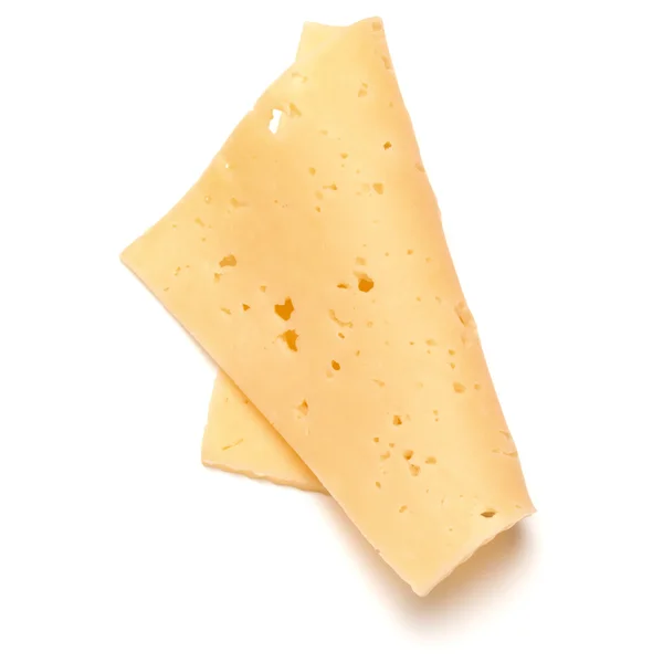 Käsescheibe auf Weiß — Stockfoto