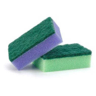 İki süngerler yığılmış 