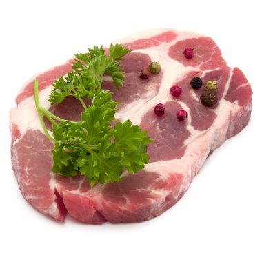 Çiğ domuz eti boyun pirzola et 