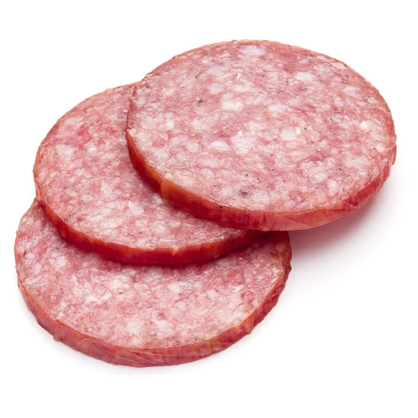 Salame affumicato fette di salsiccia — Foto Stock