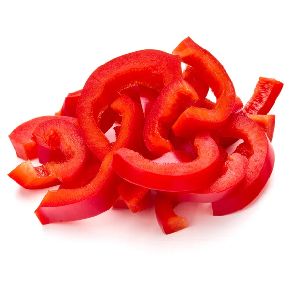 Φέτες κόκκινο γλυκό πιπέρι κουδουνιών — Φωτογραφία Αρχείου