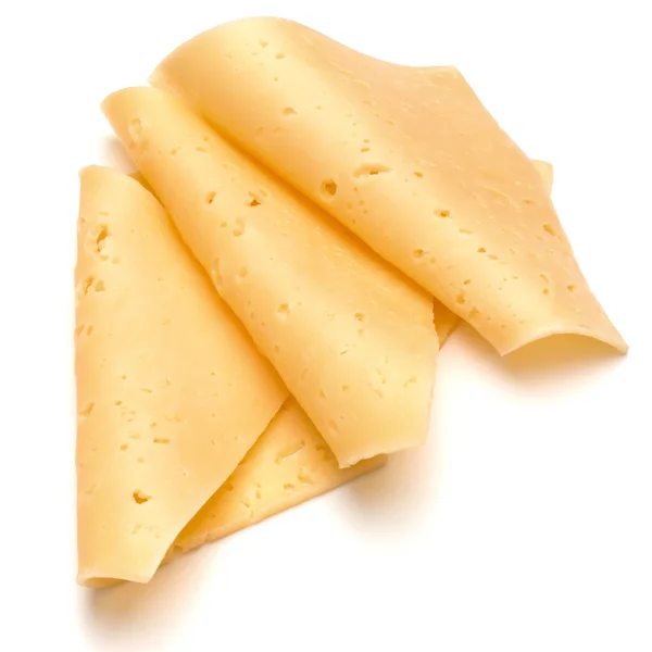 Käsescheiben isoliert — Stockfoto