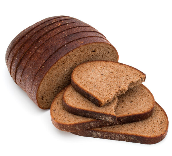 Fresh sliced rye bread loaf 