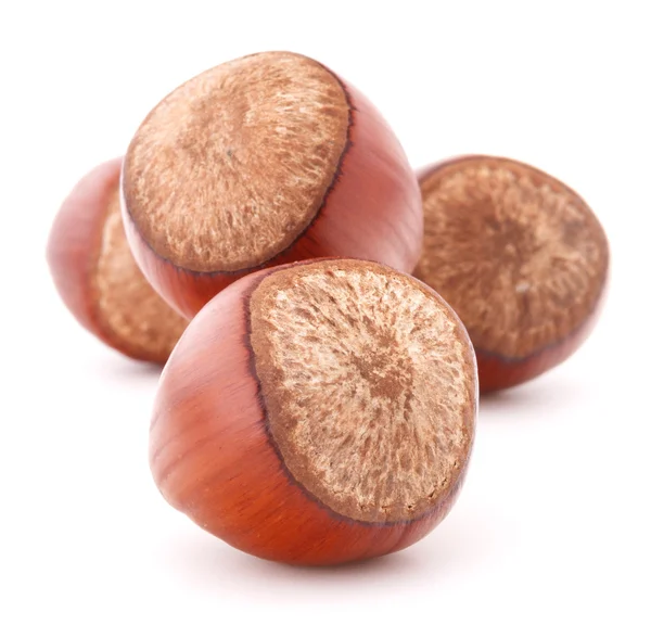 Four hazelnuts — Stock Photo, Image