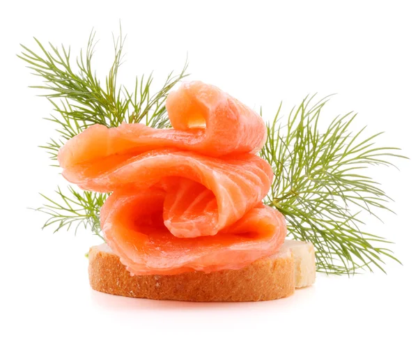 Canape with salmon — Stock Photo, Image