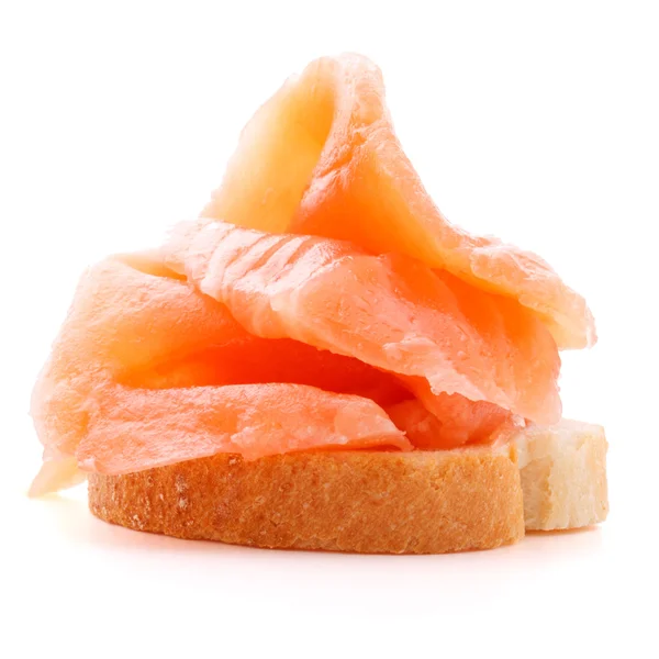 Canape with salmon — Stock Photo, Image