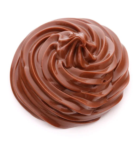 Chocolate cream swirl — Stock Photo, Image