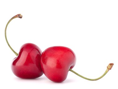 iki kalp kiraz çilek şeklinde