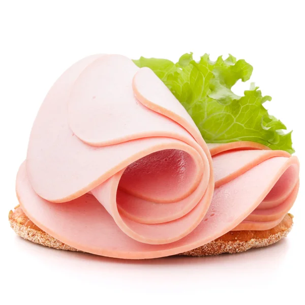 Sandwich met varkensvlees ham — Stockfoto