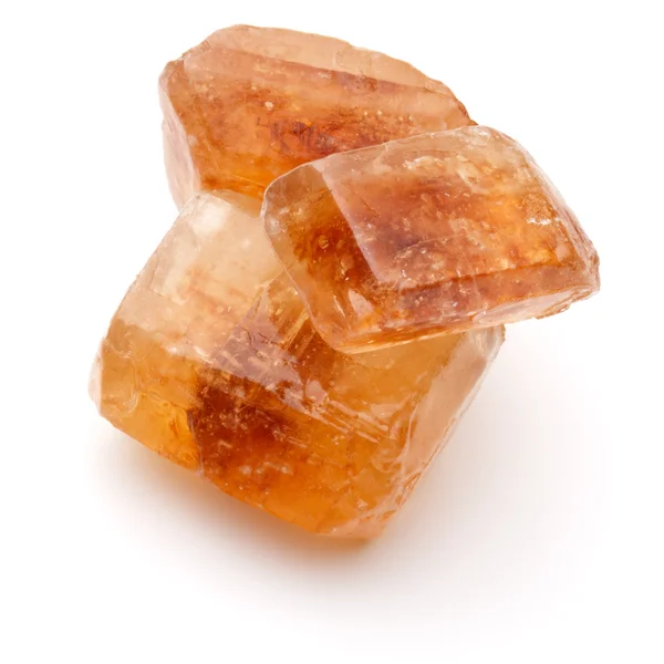 Brown caramelized lump sugar cubes — Stock Photo, Image