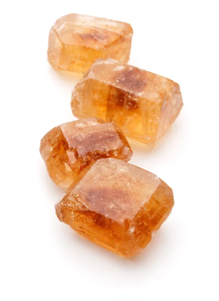 Brown caramelized lump sugar cubes — Stock Photo, Image