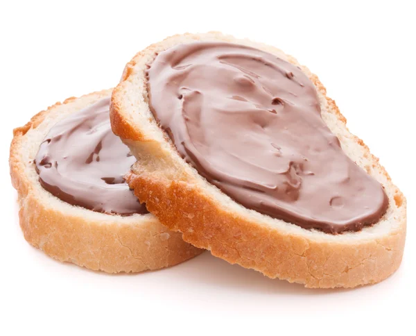 Brood met chocolade crème — Stockfoto