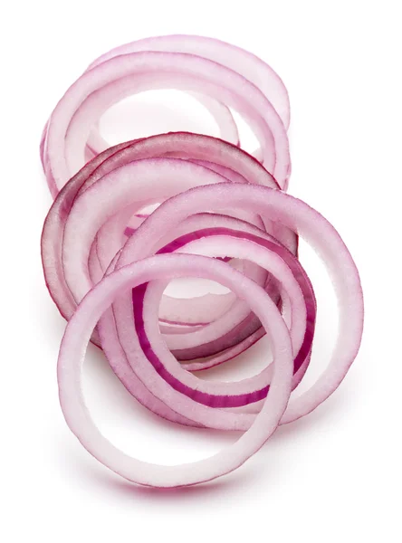 Sliced red onion rings — Stock Photo, Image