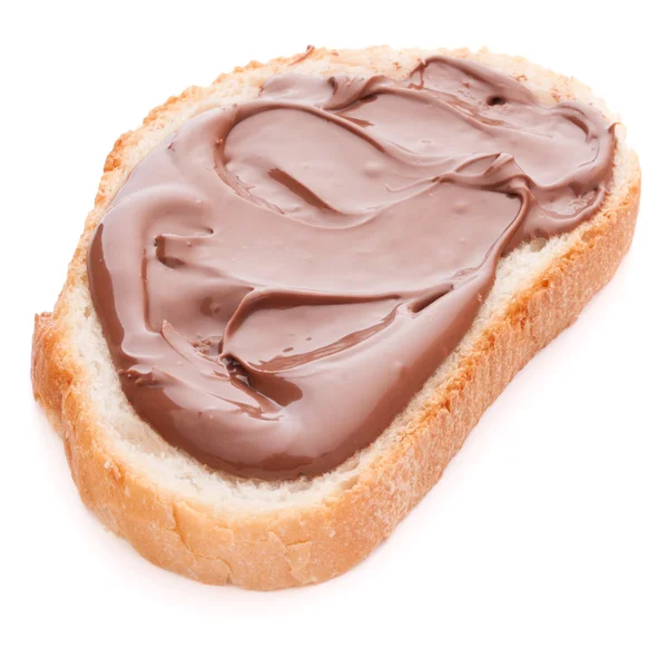 Bröd med choklad grädde — Stockfoto