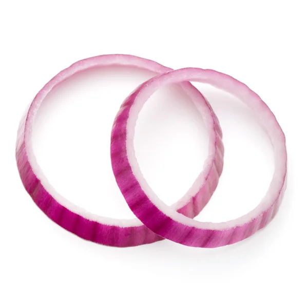 Sliced red onion rings — Stock Photo, Image