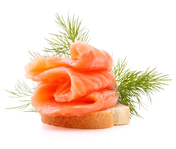 Canape with salmon — Stock Photo, Image